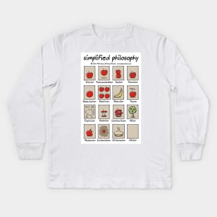 simplified philosophy Kids Long Sleeve T-Shirt